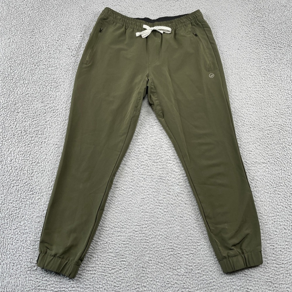 Olive Green Men's Jogger Sweatpants with Drawstring